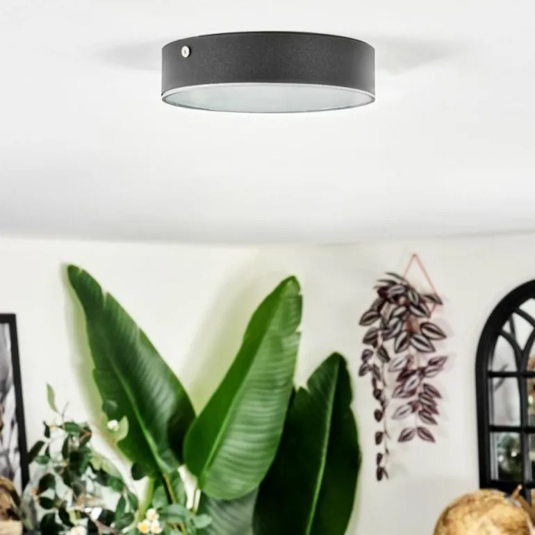 Elmar Plafonnier LED Noir, 1 lumière