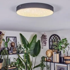 Elmar Plafonnier LED Noir, 1 lumière