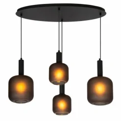 ELOISE Suspension Luminaires Lucide Noir, 4 lumières