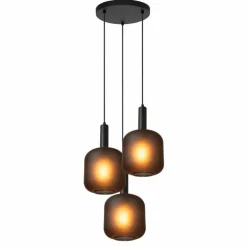 ELOISE Suspension Luminaires Lucide Noir, 3 lumières