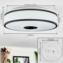 Elran Plafonnier LED Blanc, 1 lumière