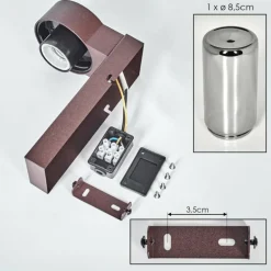 Encoberta Lampe murale d´extérieur Rouille, 1 lumière