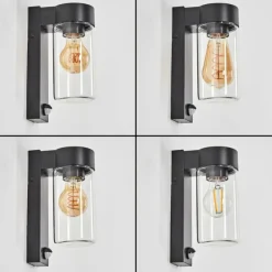 Encoberta Lampe murale d´extérieur Noir, 1 lumière, Détecteur de mouvement