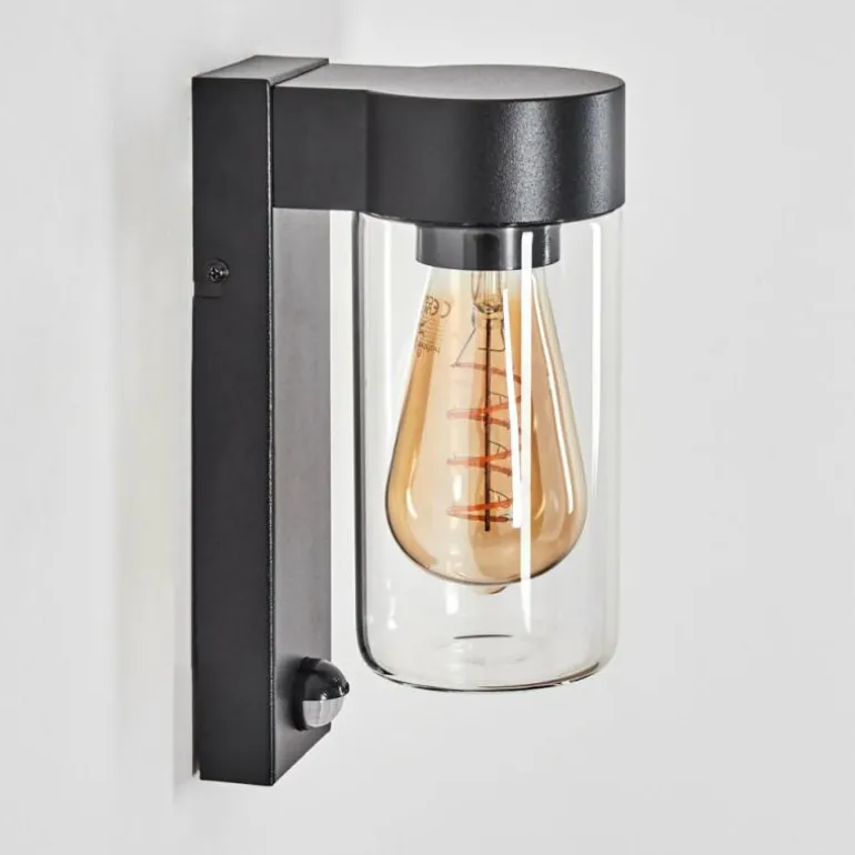 Encoberta Lampe murale d´extérieur Noir, 1 lumière, Détecteur de mouvement