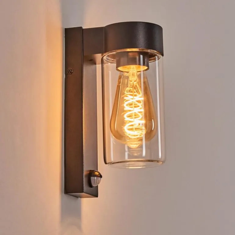 Encoberta Lampe murale d´extérieur Noir, 1 lumière, Détecteur de mouvement