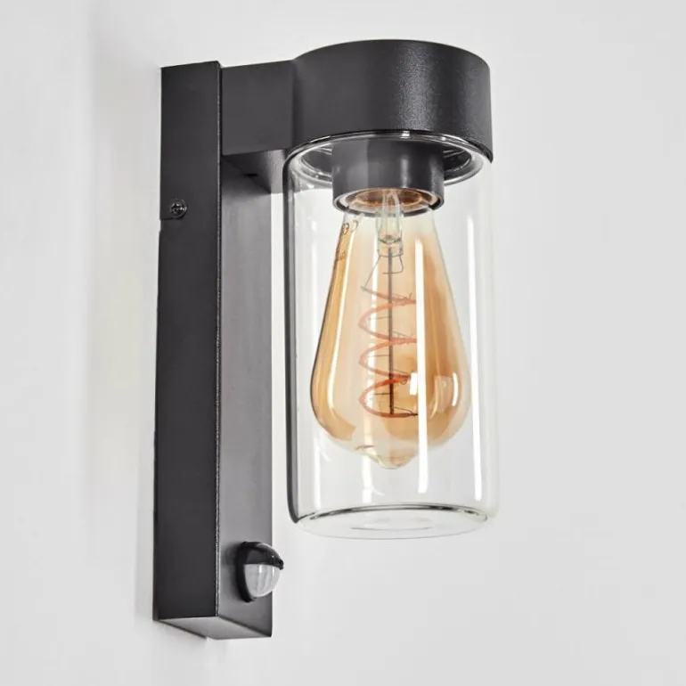 Encoberta Lampe murale d´extérieur Noir, 1 lumière, Détecteur de mouvement