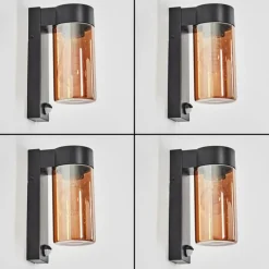 Encoberta Lampe murale d´extérieur Noir, 1 lumière, Détecteur de mouvement