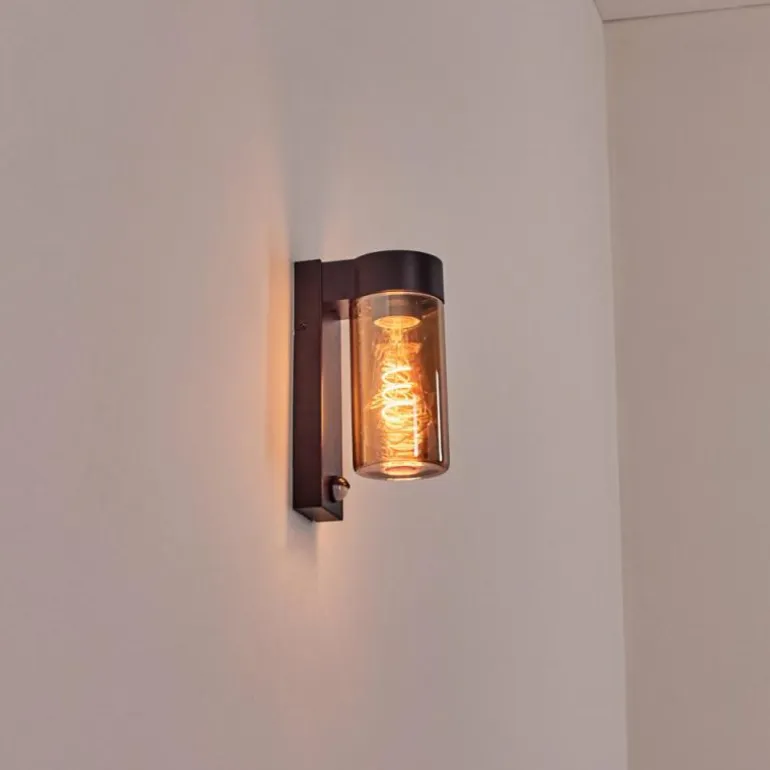 Encoberta Lampe murale d´extérieur Noir, 1 lumière, Détecteur de mouvement