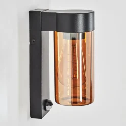 Encoberta Lampe murale d´extérieur Noir, 1 lumière, Détecteur de mouvement