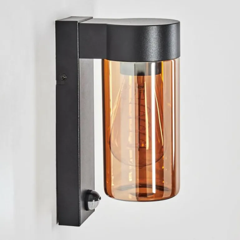 Encoberta Lampe murale d´extérieur Noir, 1 lumière, Détecteur de mouvement