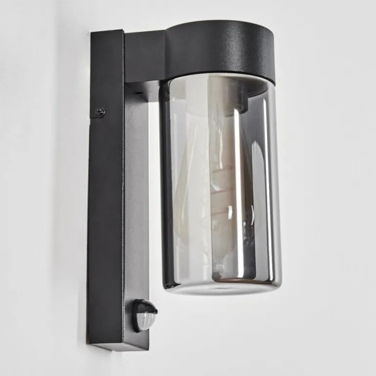Encoberta Luminaire extérieur, Lampe murale d´extérieur Noir, 1 lumière, Détecteur de mouvement