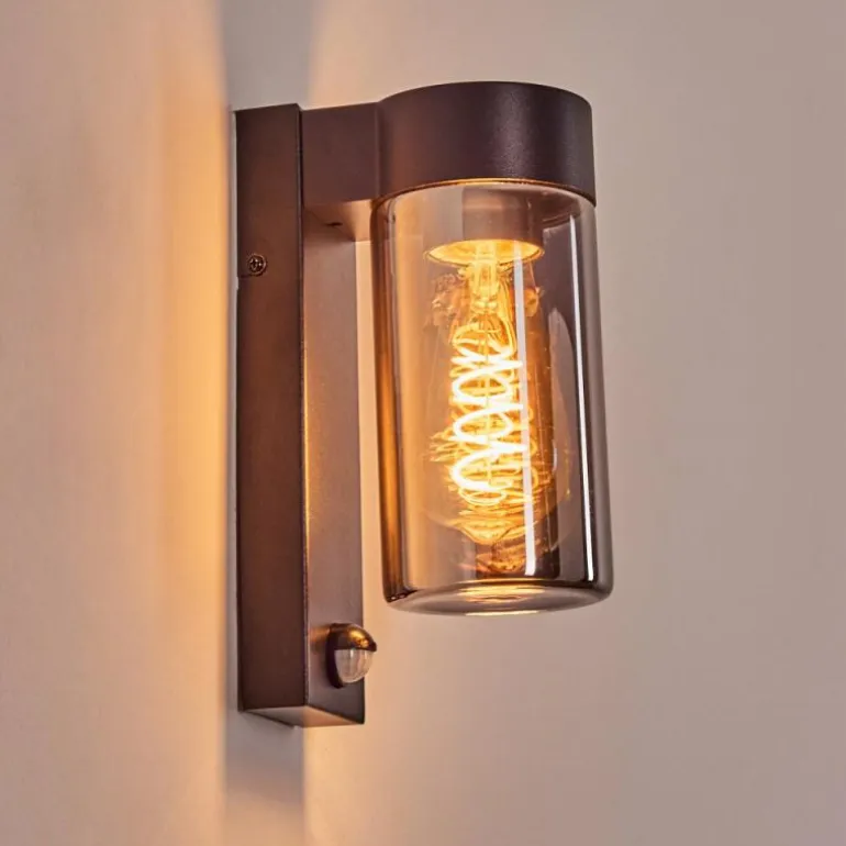Encoberta Luminaire extérieur, Lampe murale d´extérieur Noir, 1 lumière, Détecteur de mouvement
