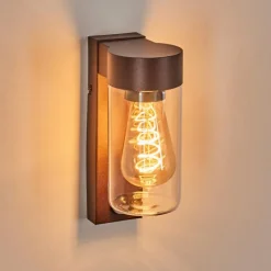 Encoberta Luminaire extérieur, Lampe murale d´extérieur Rouille, 1 lumière, Détecteur de mouvement