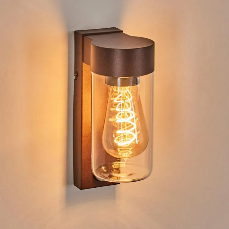 Encoberta Luminaire extérieur, Lampe murale d´extérieur Rouille, 1 lumière, Détecteur de mouvement