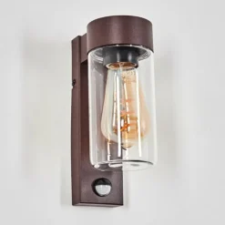 Encoberta Luminaire extérieur, Lampe murale d´extérieur Rouille, 1 lumière, Détecteur de mouvement