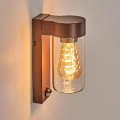 Encoberta Luminaire extérieur, Lampe murale d´extérieur Rouille, 1 lumière, Détecteur de mouvement
