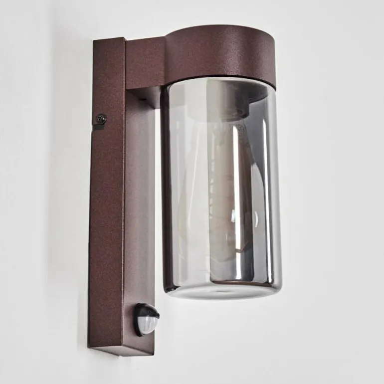 Encoberta Luminaire extérieur, Lampe murale d´extérieur Rouille, 1 lumière, Détecteur de mouvement