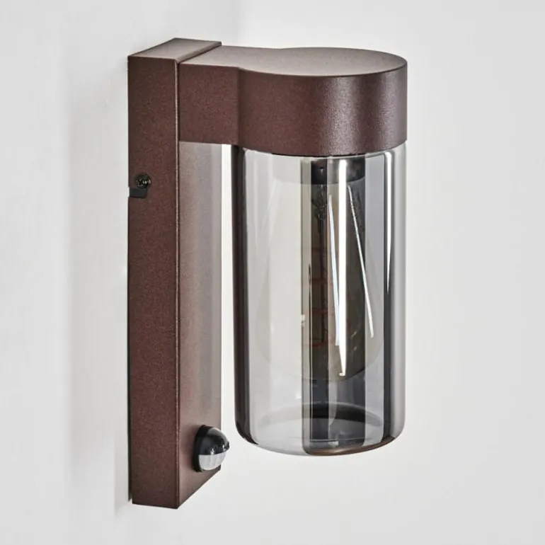 Encoberta Luminaire extérieur, Lampe murale d´extérieur Rouille, 1 lumière, Détecteur de mouvement