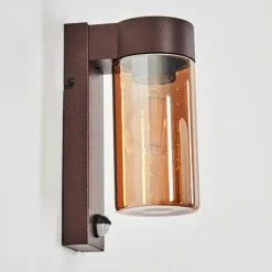 Encoberta Luminaire extérieur, Lampe murale d´extérieur Rouille, 1 lumière, Détecteur de mouvement