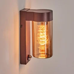 Encoberta Luminaire extérieur, Lampe murale d´extérieur Rouille, 1 lumière, Détecteur de mouvement