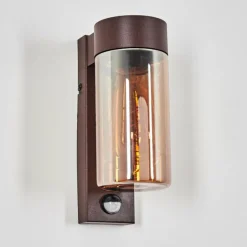 Encoberta Luminaire extérieur, Lampe murale d´extérieur Rouille, 1 lumière, Détecteur de mouvement
