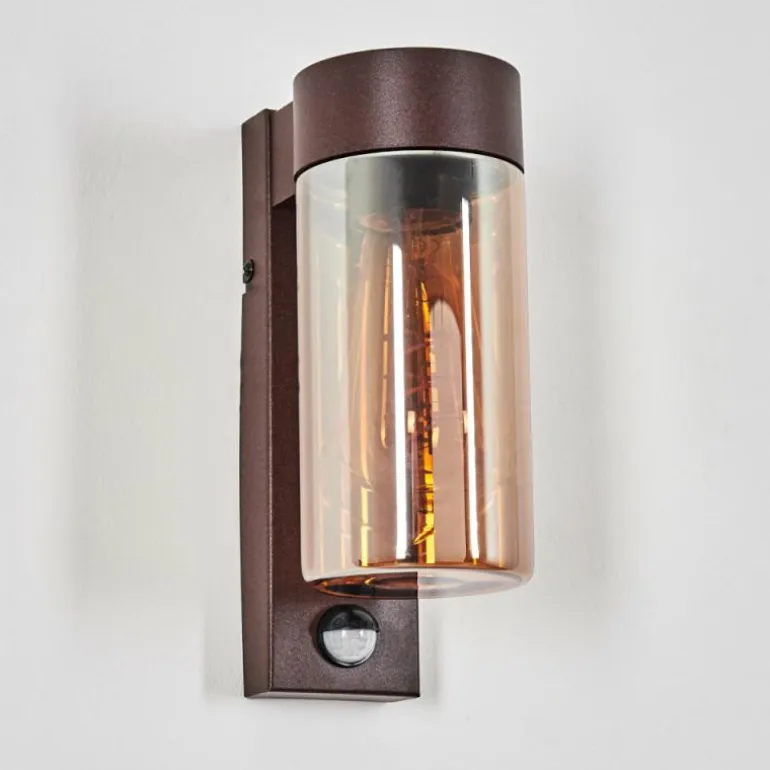Encoberta Luminaire extérieur, Lampe murale d´extérieur Rouille, 1 lumière, Détecteur de mouvement