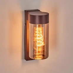 Encoberta Luminaire extérieur, Lampe murale d´extérieur Rouille, 1 lumière, Détecteur de mouvement