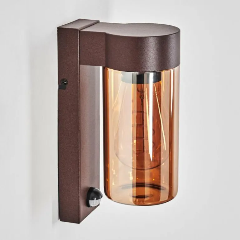 Encoberta Luminaire extérieur, Lampe murale d´extérieur Rouille, 1 lumière, Détecteur de mouvement