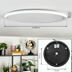 Endrup Plafonnier LED Blanc, 1 lumière