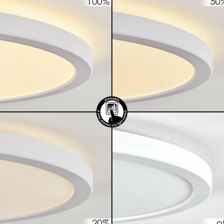 Endrup Plafonnier LED Blanc, 1 lumière