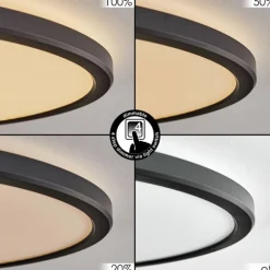 Endrup Plafonnier LED Noir, 1 lumière