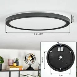 Endrup Plafonnier LED Noir, 1 lumière