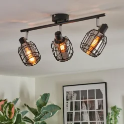 Ennor Plafonnier, Spot de plafond Noir, 3 lumières
