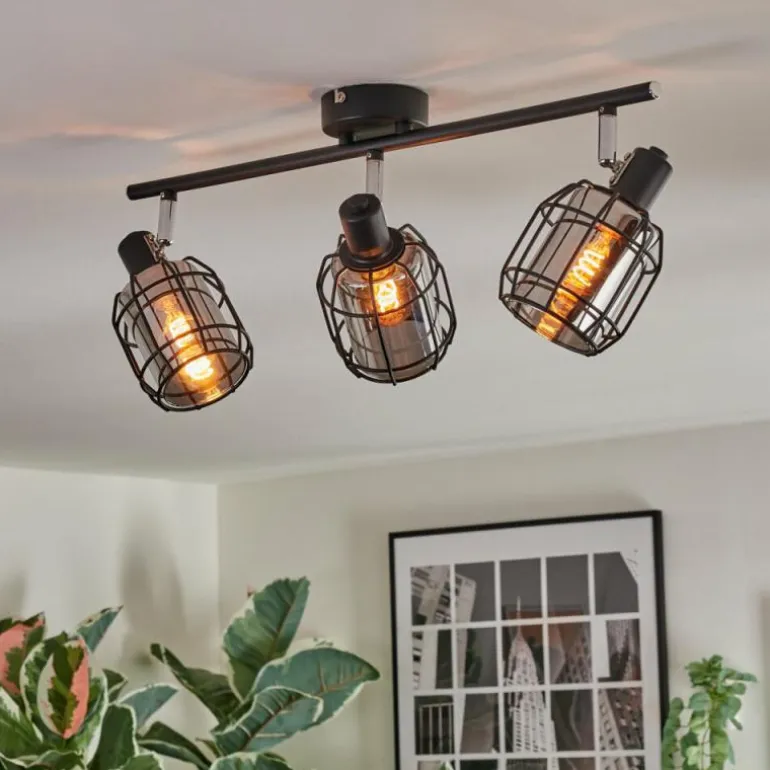 Ennor Plafonnier, Spot de plafond Noir, 3 lumières