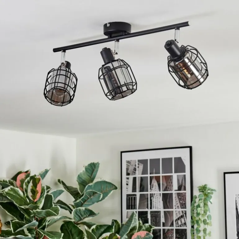 Ennor Plafonnier, Spot de plafond Noir, 3 lumières