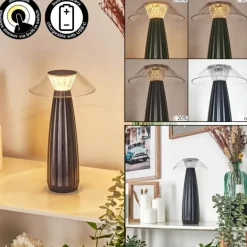 Eryla Lampe de bureau, Lampe à poser LED Noir, 1 lumière