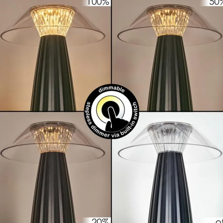 Eryla Lampe de bureau, Lampe à poser LED Noir, 1 lumière