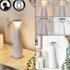 Eryla Lampe de bureau, Lampe à poser LED Blanc, 1 lumière