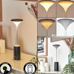 Eryon Lampe de bureau, Lampe à poser LED Noir, Blanc, 1 lumière