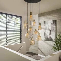 Escusa Suspension Anthracite, 9 lumières