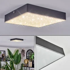 Esmar Plafonnier LED Noir, 1 lumière