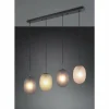 Facette Suspension Luminaires Trio Noir, 4 lumières