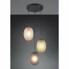 Facette Suspension Luminaires Trio Noir, 3 lumières
