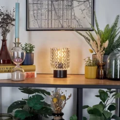 Falgorosa Lampe à poser Noir, 1 lumière