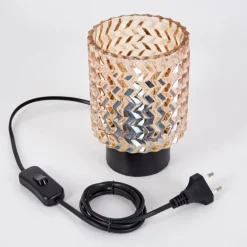 Falgorosa Lampe à poser Noir, 1 lumière