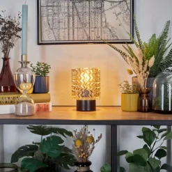 Falgorosa Lampe à poser Noir, 1 lumière