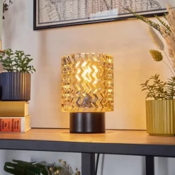 Falgorosa Lampe à poser Noir, 1 lumière