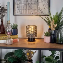 Falgorosa Lampe à poser Noir, 1 lumière