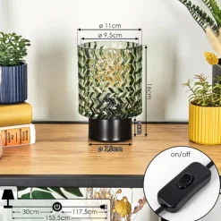 Falgorosa Lampe à poser Noir, 1 lumière