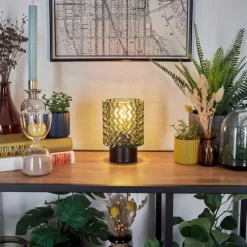 Falgorosa Lampe à poser Noir, 1 lumière